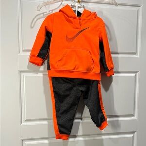 Nike Kids Orange and Black Jogger Set